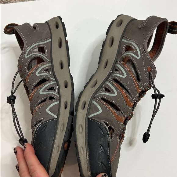 Eddie Bauer Midlite Outdoor Sandals Gray Brown Green‎ 14 main image 3